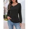 MEROKEETY Women’s 2025 Fall Lightweight Sweater Shirt Long Sleeve Boat Neck Ribbed Knitted Tunic Pullover Tops(Black)