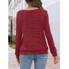 MEROKEETY Women’s 2025 Fall Lightweight Sweater Shirt Long Sleeve Boat Neck Ribbed Knitted Tunic Pullover Tops(Wine)