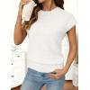 MEROKEETY Women’s Fall Fuzzy Fleece Sweater Vest Cozy Cap Sleeve Crew Neck Pullover Knit Tops(White)