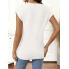 MEROKEETY Women’s Fall Fuzzy Fleece Sweater Vest Cozy Cap Sleeve Crew Neck Pullover Knit Tops(White)