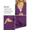 MEROKEETY Women’s Long Sleeve Soft Chunky Knit Sweater Open Front Cardigans Outwear Coat(Plum)