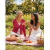 MEROKEETY Women’s Open Front Lightweight Cardigan 2026 Summer Casual Long Sleeve Button Beach Cover Up Tops(Red)
