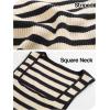MEROKEETY Women’s Sleeveless Ribbed Knit Tank Tops All-Season Striped Square Neck Camisoles Shirts 2026 Casual Basic Tanks(Beige)