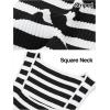 MEROKEETY Women’s Sleeveless Ribbed Knit Tank Tops All-Season Striped Square Neck Camisoles Shirts 2026 Casual Basic Tanks(Black)