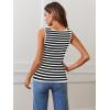 MEROKEETY Women’s Sleeveless Ribbed Knit Tank Tops All-Season Striped Square Neck Camisoles Shirts 2026 Casual Basic Tanks(Black)