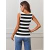 MEROKEETY Women’s Sleeveless Ribbed Knit Tank Tops All-Season Striped Square Neck Camisoles Shirts 2026 Casual Basic Tanks(White)
