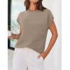 MEROKEETY Women’s Summer Short Sleeve Sweater Vest Flower Knit Loose Pullover Tank Tops 2026 Trendy Spring Cute Clothing(Solid Oatmeal)