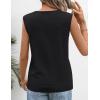 MEROKEETY Women’s Summer Spring Sleeveless Tank Top 2026 V Neck Knitted Sweater Vest Beach Vacation Clothes Casual Outfits(Black)