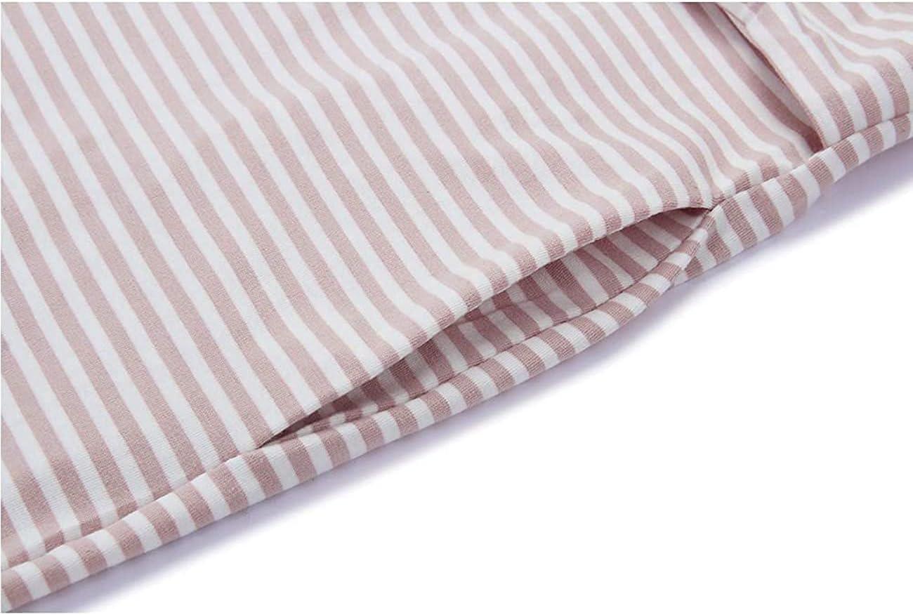 imageMEROKEETY Womens 2026 Summer Casual Dress Striped Sleeveless Crew Neck Tie Waist Beach Vacation Trendy Short T Shirt DressesPink