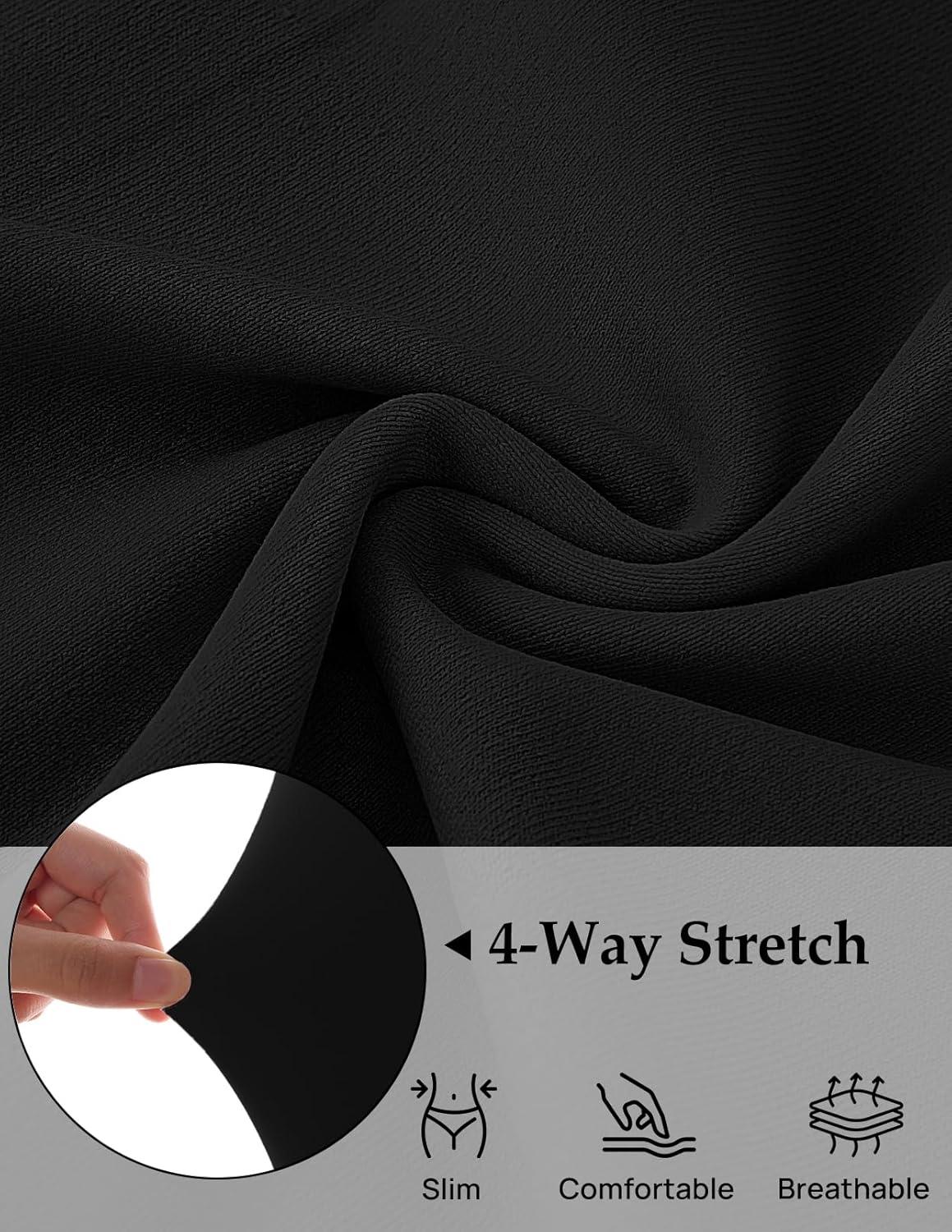 imageMEROKEETY Womens 2026 Summer Casual T Shirt Dresses Short Sleeve Tie Waist Long Work Beach Vacation Trendy Midi DressBlack