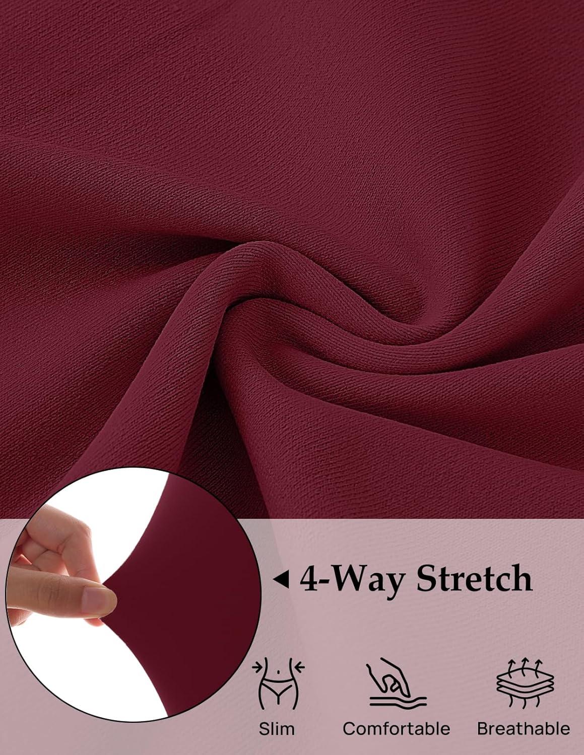 imageMEROKEETY Womens 2026 Summer Casual T Shirt Dresses Short Sleeve Tie Waist Long Work Beach Vacation Trendy Midi DressWine Red