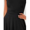 MEROKEETY Women’s 2025 Summer Mini Dress Crewneck Sleeveless Ruffle Pleated Tiered Party Club Dresses(Black)