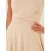 MEROKEETY Women’s 2025 Summer Mini Dress Crewneck Sleeveless Ruffle Pleated Tiered Party Club Dresses(Sand)