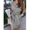 MEROKEETY Women’s 2026 Summer Casual Dress Striped Sleeveless Crew Neck Tie Waist Beach Vacation Trendy Short T Shirt Dresses(Black)