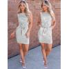 MEROKEETY Women’s 2026 Summer Casual Dress Striped Sleeveless Crew Neck Tie Waist Beach Vacation Trendy Short T Shirt Dresses(Lightgrey)