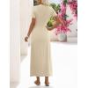 MEROKEETY Women’s 2026 Summer Casual T Shirt Dresses Short Sleeve Tie Waist Long Work Beach Vacation Trendy Midi Dress(Apricot)