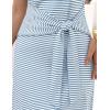 MEROKEETY Women’s 2026 Summer Casual T Shirt Dresses Short Sleeve Tie Waist Long Work Beach Vacation Trendy Midi Dress(Blue)