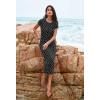 MEROKEETY Women’s 2026 Summer Casual Tshirt Dress Short Sleeve Crew Neck Beach Long Maxi Dresses(Dot Black)