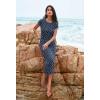 MEROKEETY Women’s 2026 Summer Casual Tshirt Dress Short Sleeve Crew Neck Beach Long Maxi Dresses(Dot Navy)