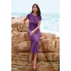MEROKEETY Women’s 2026 Summer Casual Tshirt Dress Short Sleeve Crew Neck Beach Long Maxi Dresses(Purple)