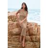 MEROKEETY Women’s 2026 Summer Casual Tshirt Dress Short Sleeve Crew Neck Beach Long Maxi Dresses(Sand)
