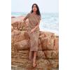 MEROKEETY Women’s 2026 Summer Casual Tshirt Dress Short Sleeve Crew Neck Beach Long Maxi Dresses(Striped Bbrown)
