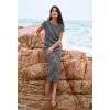 MEROKEETY Women’s 2026 Summer Casual Tshirt Dress Short Sleeve Crew Neck Beach Long Maxi Dresses(Striped Black)