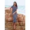 MEROKEETY Women’s 2026 Summer Casual Tshirt Dress Short Sleeve Crew Neck Beach Long Maxi Dresses(Striped Navy)