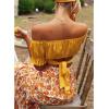 MEROKEETY Women’s Boho Floral Print Elastic High Waist Pleated A Line Maxi Skirt(Floralyellow)