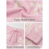 MEROKEETY Womens Pajama Sets 2026 Fall Lounge Sweater Set Cute Fuzzy Fleece 2 Piece Long Sleeve Cozy Winter Pj Outfits(Bowpink)