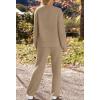 MEROKEETY Womens Pajama Sets 2026 Fall Lounge Sweater Set Cute Fuzzy Fleece 2 Piece Long Sleeve Cozy Winter Pj Outfits(Cashmere)