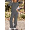MEROKEETY Womens Pajama Sets 2026 Fall Lounge Sweater Set Cute Fuzzy Fleece 2 Piece Long Sleeve Cozy Winter Pj Outfits(Darkgrey)