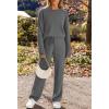 MEROKEETY Womens Pajama Sets 2026 Fall Lounge Sweater Set Cute Fuzzy Fleece 2 Piece Long Sleeve Cozy Winter Pj Outfits(Darkgrey)