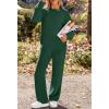 MEROKEETY Womens Pajama Sets 2026 Fall Lounge Sweater Set Cute Fuzzy Fleece 2 Piece Long Sleeve Cozy Winter Pj Outfits(Green)