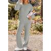 MEROKEETY Womens Pajama Sets 2026 Fall Lounge Sweater Set Cute Fuzzy Fleece 2 Piece Long Sleeve Cozy Winter Pj Outfits(Lightgrey)
