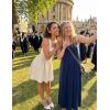 MEROKEETY Women’s Summer Halter Neck Mini Dress 2026 Sleeveless Cute Ruched Waist A-line Flowy Swing Party Short Dresses(Apricot)