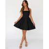 MEROKEETY Women’s Summer Halter Neck Mini Dress 2026 Sleeveless Cute Ruched Waist A-line Flowy Swing Party Short Dresses(Black)