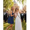 MEROKEETY Women’s Summer Halter Neck Mini Dress 2026 Sleeveless Cute Ruched Waist A-line Flowy Swing Party Short Dresses(Navy)