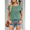 MEROKEETY Women’s 2026 Summer Cap Sleeve Tops Business Dressy Loose Basic T Shirts Blouse Fashion Outfits Trendy Clothes(Green)