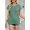 MEROKEETY Women’s 2026 Summer Cap Sleeve Tops Business Dressy Loose Basic T Shirts Blouse Fashion Outfits Trendy Clothes(Green)