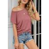 MEROKEETY Women’s 2026 Summer Cap Sleeve Tops Business Dressy Loose Basic T Shirts Blouse Fashion Outfits Trendy Clothes(Pink)