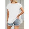 MEROKEETY Women’s 2026 Summer Cap Sleeve Tops Business Dressy Loose Basic T Shirts Blouse Fashion Outfits Trendy Clothes(White)