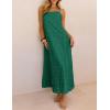 MEROKEETY Women’s Summer Spaghetti Straps Sundress 2026 Casual Sleeveless Floral Lace Eyelet Boho Beach Maxi Dress(Green)