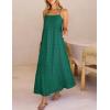 MEROKEETY Women’s Summer Spaghetti Straps Sundress 2026 Casual Sleeveless Floral Lace Eyelet Boho Beach Maxi Dress(Green)