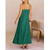MEROKEETY Women’s Summer Spaghetti Straps Sundress 2026 Casual Sleeveless Floral Lace Eyelet Boho Beach Maxi Dress(Green)