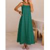 MEROKEETY Women’s Summer Spaghetti Straps Sundress 2026 Casual Sleeveless Floral Lace Eyelet Boho Beach Maxi Dress(Green)