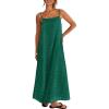 MEROKEETY Women’s Summer Spaghetti Straps Sundress 2026 Casual Sleeveless Floral Lace Eyelet Boho Beach Maxi Dress(Green)