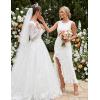MEROKEETY Women’s Summer Floral Ruffle Maxi Dress 2026 Sleeveless High Slit Bodycon Formal Cocktail Wedding Guest Dresses(White)