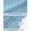 MEROKEETY Women’s Summer Short Sleeve Mini Dress 2026 Casual V Neck Tie Waist Beach Vacation T-Shirt Sundress with Pockets(Blue)