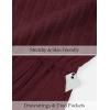 MEROKEETY Women’s Summer Short Sleeve Mini Dress 2026 Casual V Neck Tie Waist Beach Vacation T-Shirt Sundress with Pockets(Burgundy)